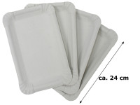 Pappteller eckig, 250erPack 16x23 cm, unbeschichtet, weiß, (VP 4x250) Pappteller eckig, 250erPack 16x23 cm, unbeschichtet, weiß, (VP 4x250)