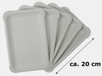 Pappteller eckig, 250erPack 13x20 cm, Pappteller eckig, 250erPack 13x20 cm,