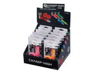 CHAMP HIGH Handpfeife und Grinder im Thekendisplay CHAMP HIGH Handpfeife und Grinder im Thekendisplay