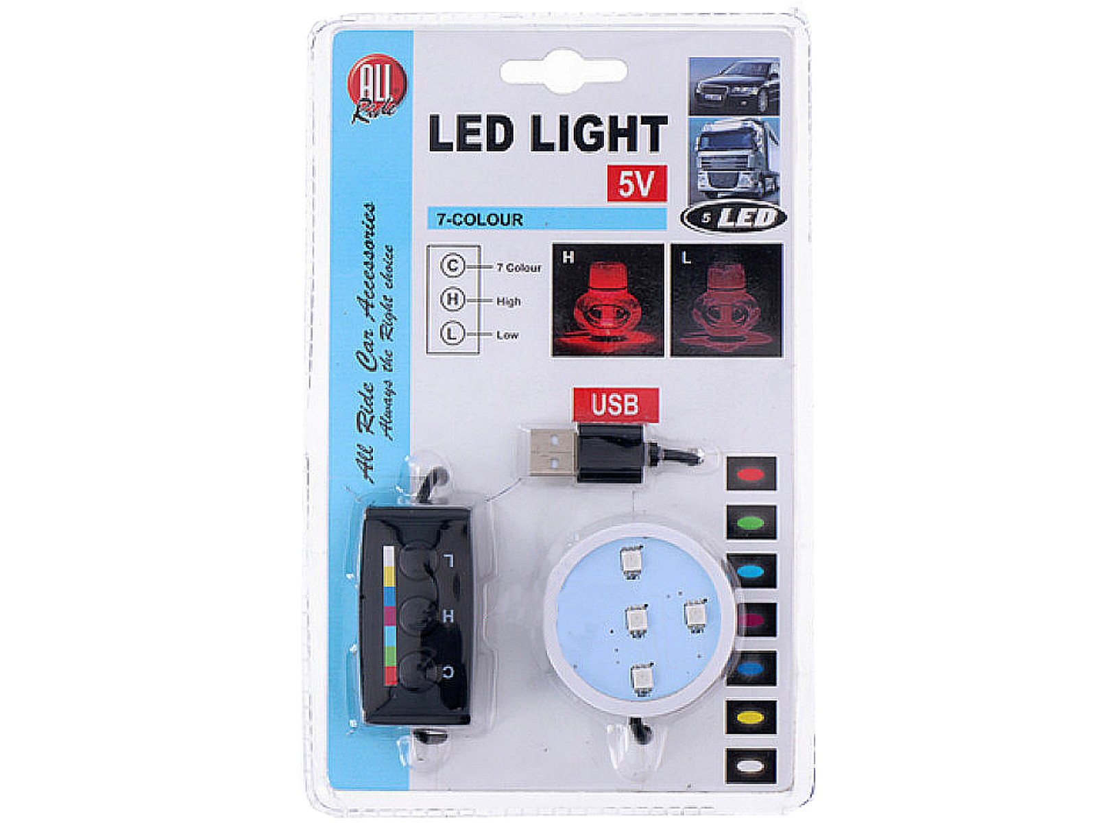 ALL Ride Deko LED für Poppy Lufterfrischer in 7 Farben, 5V mit USB und  Dimmfunktion, im Blister: 13x, Innenbeleuchtung, Beleuchtung
